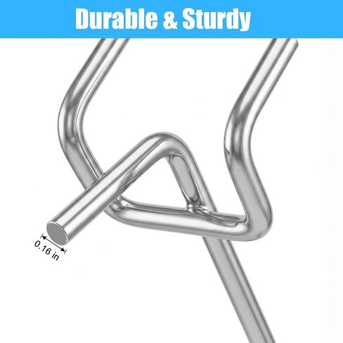100 Pcs Metal Pegboard Hooks, 4 Inch Stainless Steel Metal Pegboard Shelving Hooks Heavy Duty Bulk for 1/8 and 1/4 Garage Storage Organizer Shelving Wall Display Craft Room Store Accessories (Silver) in Kuwait
