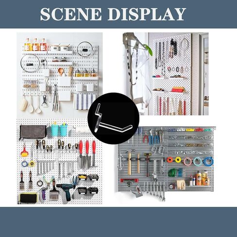 100 قطعة من خطافات Pegboard البلاستيكية الشفافة من الأكريليك خطافات بلاستيكية للبيع بالتجزئة خطافات لوح ربط لوح رفوف خطاف للمرآب لوحات ربط المطبخ تخزين الحرف اليدوية in Kuwait