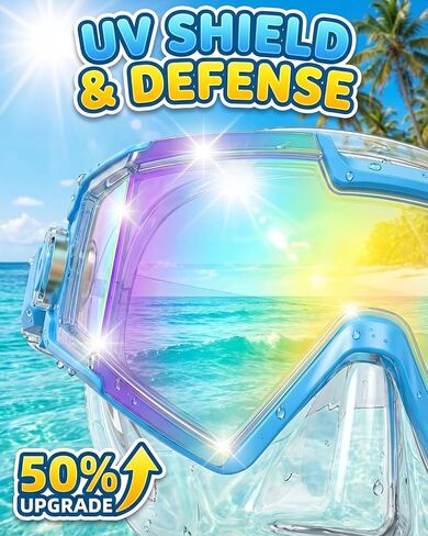 Kids Swimming Goggles 2 Pack, Anti Fog&UV Swim Goggles for Boys Girls, No Leak Pool Beach Essentials for kid 3-14 (Blue & Green with Nose Cover) in Kuwait