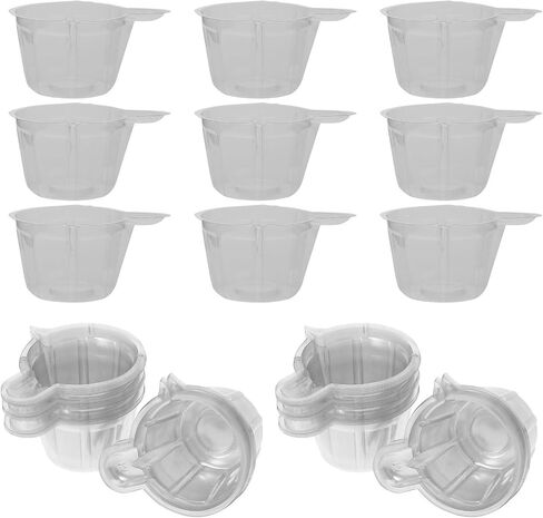 HOMSFOU 200pcs 40ml Plastic Mixing Cups for DIY Crafts Multi-Functional Pigment Stirring Containers with Pointed Mouth Design for Paint and Epoxy Mixing in Kuwait