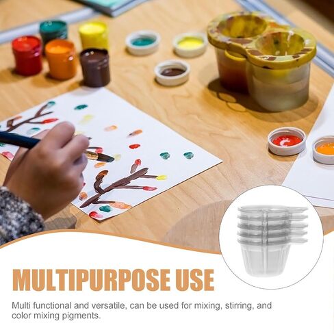 HOMSFOU 200pcs 40ml Plastic Mixing Cups for DIY Crafts Multi-Functional Pigment Stirring Containers with Pointed Mouth Design for Paint and Epoxy Mixing in Kuwait