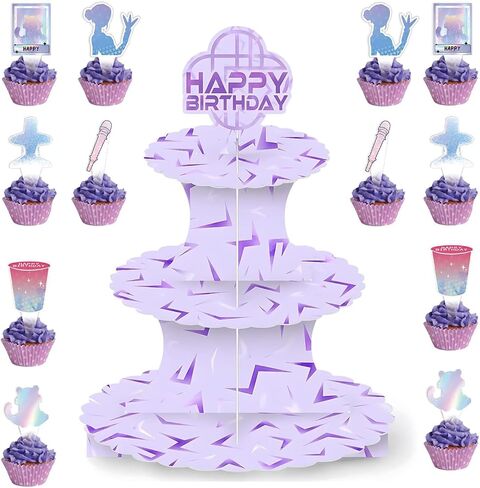 Demon Cupcake Stand with Cupcake Toppers, K-pop Theme in Kuwait