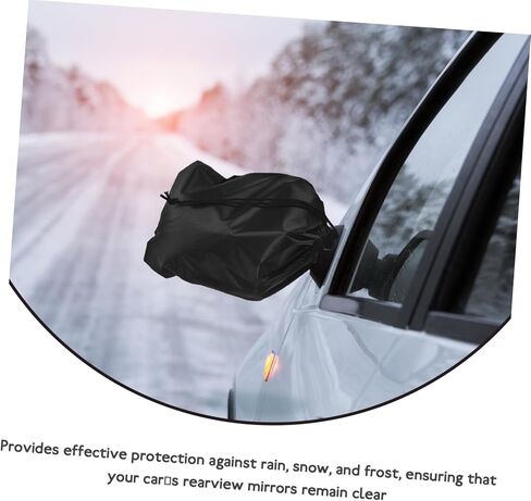 2pcs Side Mirror Oxford Cloth Protective for Car Exterior Rearview Mirrors Easy Elastic Installation Snow and Frost in Kuwait