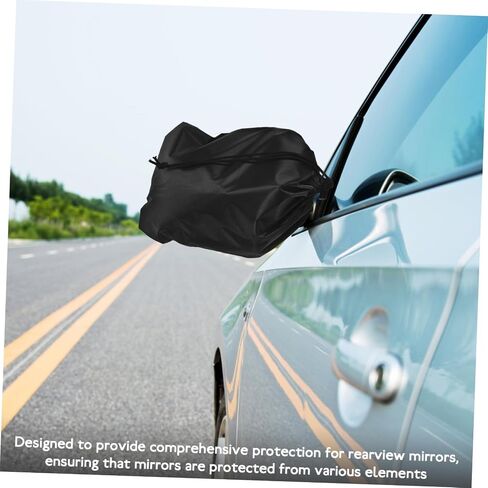 2pcs Side Mirror Oxford Cloth Protective for Car Exterior Rearview Mirrors Easy Elastic Installation Snow and Frost in Kuwait