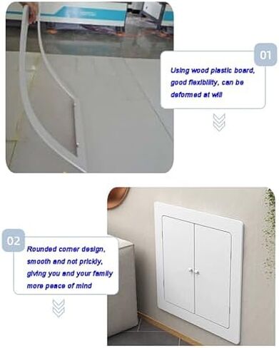 Decorative PVC Seamless Invisible Access Panel - Custom Size to Hide Floor Heating Valves - Waterproof Bathroom Access Panel(50x60cm) in Kuwait