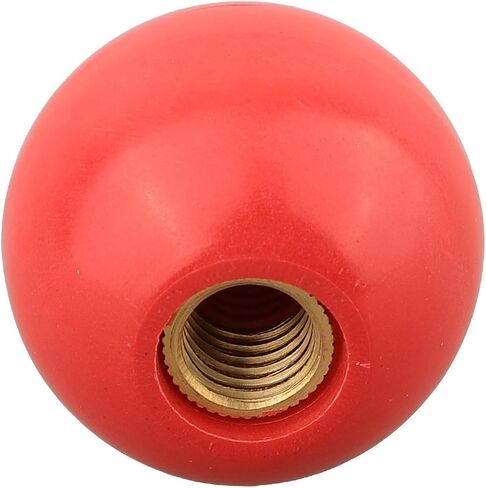 Machine Tool Handle Ball Nut with Brass Core, Bakelite Knob for Lathe Woodworking Glass Food Pharma Equipment, Black or Red(M5-20Black) in Kuwait