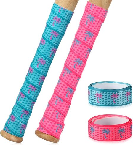 2 Pcs Coconut Tree Baseball Bat Grip Tapes, 1.5mm, Coconut Tree Precut Full Softball Grip Tapes, Non Slip Baseball Bat Wrap for Sport Cricket Hockey Softball Tennis Badminton Handles Replacement in Kuwait