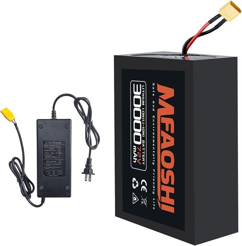 72V 30Ah LiFePO4 E-Bike Battery 250W-3500W,XT90 Connector, USB Port, LED Display, 2A Fast Charger & Smart BMS – For Commuting & Trail Riding in Kuwait