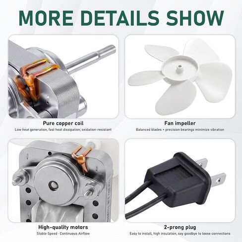 NEW Bathroom Fan Motor Replacement Compatible with Broan NuTone 686,687,8870,M686 YJF6158 -Low Noise S1200A000 Motor-Upgrade Quiet 50CFM 3000RMP 120V by TOMOON in Kuwait