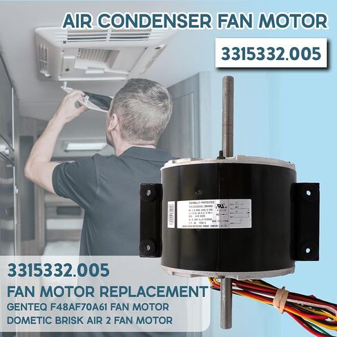 Dometic Atwood 3315332.005 Brisk AIR 2 genteq F48AF70A61 Duo-Therm II Fan Motor, OEM Replacement 1/5 HP, 115V, 3.3A, 1585RPM, 3 Speed - Year Warranty in Kuwait