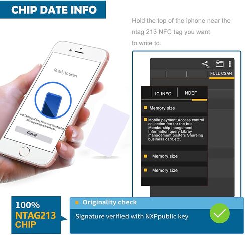 20 قطعة Fongwah NTAG 213 بطاقة NFC 137 بايت قابلة للبرمجة NFC 213 بطاقة رقاقة فارغة، للمنزل الذكي والتحكم في الوصول in Kuwait