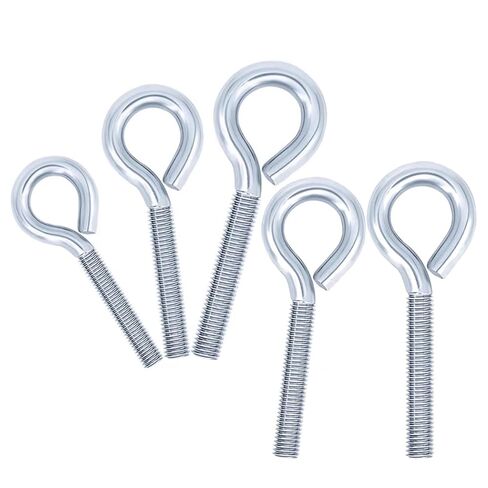 Galvanized Closed-End Eye Bolts M8, Round Ring Machine Thread Hooks for Indoor and Outdoor Use, Secure Closed-Eye Design (M8*70 (5 PCS)) in Kuwait