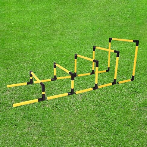 Portable Soft Mini Hurdles Set - 5pcs Training Hurdles for Speed and Agility, Track Field Hurdles Different Heights, for School Gym Home(Yellow) in Kuwait
