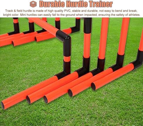 Portable Soft Mini Hurdles Set - 5pcs Training Hurdles for Speed and Agility, Track Field Hurdles Different Heights, for School Gym Home(Yellow) in Kuwait