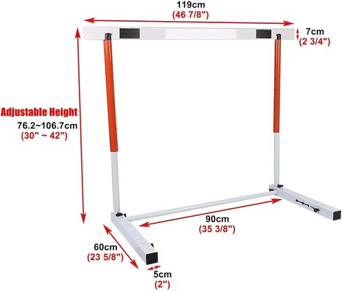 1/2/5pcs Track Field Hurdles Obstacle, Portable Soccer Agility Hurdles for Kids Adult, Adjustable Hurdles Training for Football Sport, 30-42in(1pc) in Kuwait