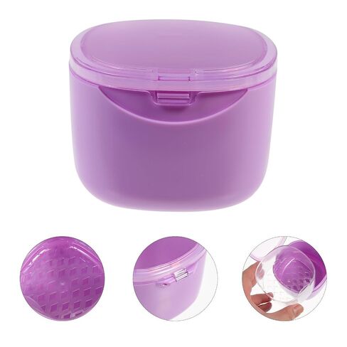 STOBAZA Retainer Cleaning Box for Mouth Guard and Braces, Scratch-Resistant PC Material with Smooth Surface, for Daily Use and Eating, Portable Denture Cleaning Container in Kuwait