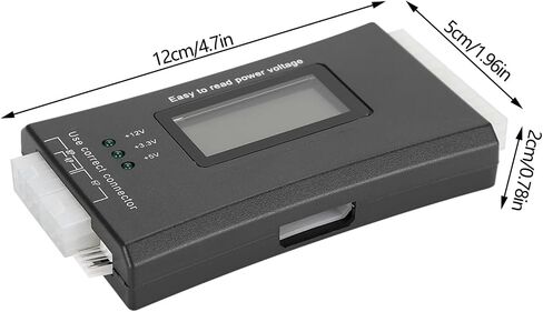 ATX Power Supply Tester with LCD Display, Computer Diagnostic Tool for 20Pin/24Pin SATA IDE P4/P6/P8 PCIe 6Pin, Voltage Monitoring and Buzzer Alarm for PC Technicians in Kuwait