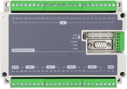 1pcs FX3U-40MR/40MT RS485 485 24 Input 16 Relay/Transistor Output 2AD Analog 2DA PLC Controller in Kuwait