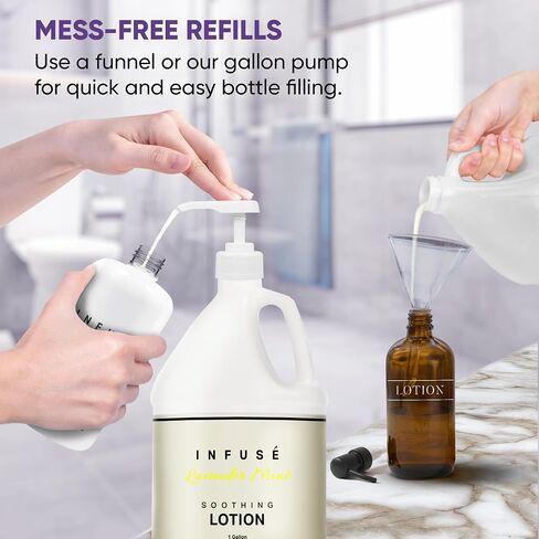 1-Shoppe All-in-Kit | Infuse Lotion | Infuse Lavender Mint Hotel | 1 Gallon | For Hospitality & Vacation Rentals to Refill Dispensers | (Single Gallon) in Kuwait