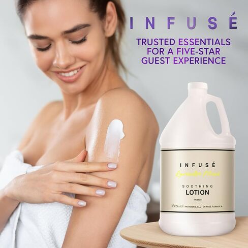 1-Shoppe All-in-Kit | Infuse Lotion | Infuse Lavender Mint Hotel | 1 Gallon | For Hospitality & Vacation Rentals to Refill Dispensers | (Single Gallon) in Kuwait