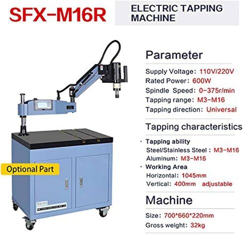 M3-M16 آلة التنصت الكهربائية ذراع التنصت العالمي 360 درجة 8 قطع أطواق قياسية، للتنصت على الفولاذ والحديد والنحاس والألومنيوم in Kuwait