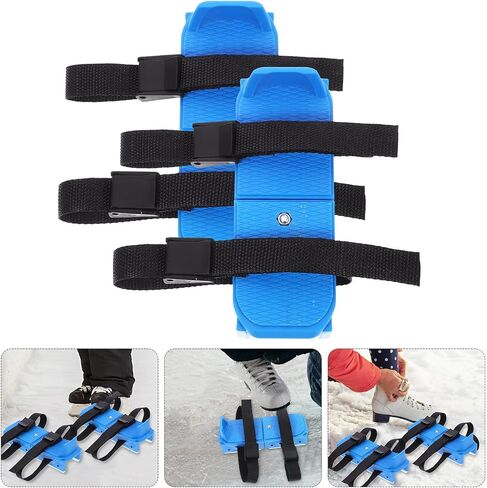 S Ice Skates with Fixing Straps Blue Beginner Ice Skating Shoes for Outdoor Multi-Function Non-Slip in Kuwait