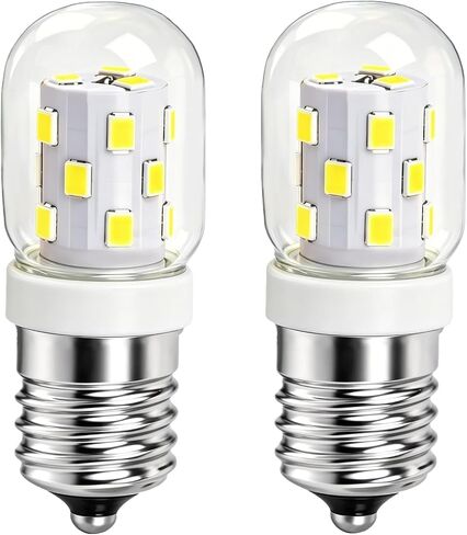 مصابيح مصباح ميكروويف LED ، تحت لمبة ميكروويف دبوس ، قابلة للضايق 3W 40W مكافئة 400LM ، 120 فولت ، E17 مصباح الجهاز الأساسي الوسيط على الموقد ، أبيض دافئ 3000K 2 حزمة in Kuwait