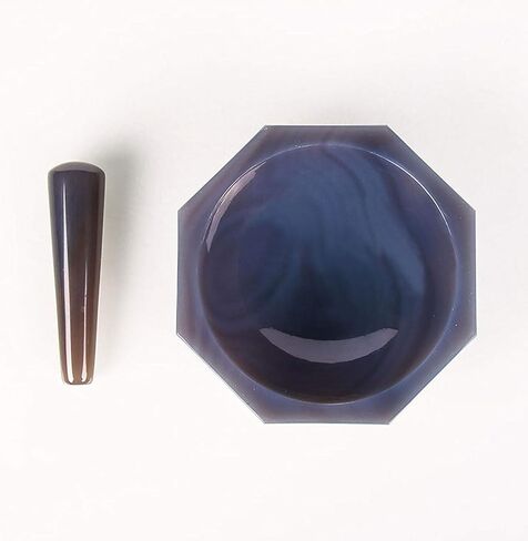 Lab Mortar (40-160mm), Natural Agate, with Pestle, Smooth, Abrasion Resistant, Corrosion Resistant, For Laboratory Studies, 150mm in Kuwait