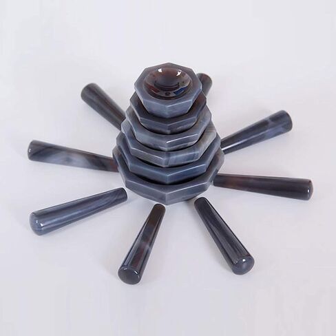 Lab Mortar (40-160mm), Natural Agate, with Pestle, Smooth, Abrasion Resistant, Corrosion Resistant, For Laboratory Studies, 120mm in Kuwait