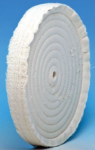 Eastwood Soft Loose Muslin Buffing Wheel 80 Ply Thick Buff 8 X 1/2 in. Spiral Sewn Loose Flexible Wheel Coarse and Cutting On All Materials in Kuwait