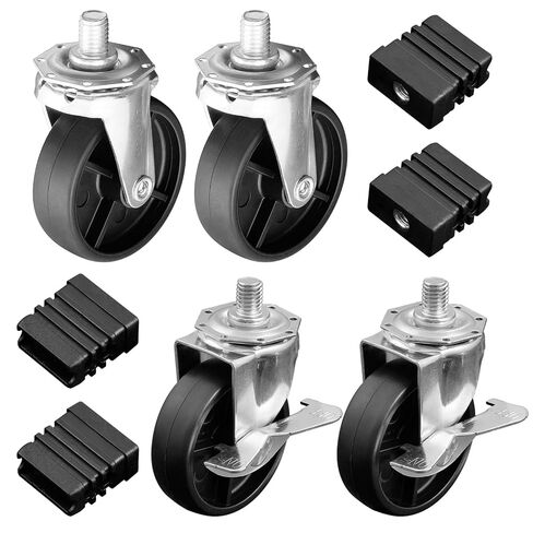 3 Inch Wheels Kit Replacement Parts for Charbroil Locking Caster Wheels 463244819 463243518 463342119 G515-0082-W1 G408-0036-W1 Stem Casters Socket Insert Plastic Grill Wheel Parts, 4pcs in Kuwait