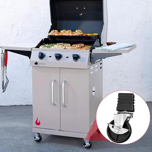 3 Inch Wheels Kit Replacement Parts for Charbroil Locking Caster Wheels 463244819 463243518 463342119 G515-0082-W1 G408-0036-W1 Stem Casters Socket Insert Plastic Grill Wheel Parts, 4pcs in Kuwait