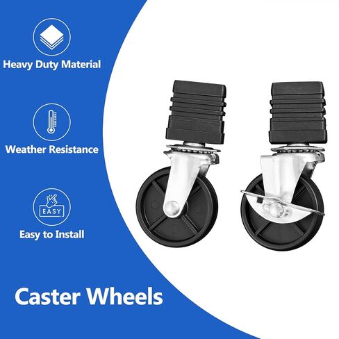 3 Inch Wheels Kit Replacement Parts for Charbroil Locking Caster Wheels 463244819 463243518 463342119 G515-0082-W1 G408-0036-W1 Stem Casters Socket Insert Plastic Grill Wheel Parts, 4pcs in Kuwait