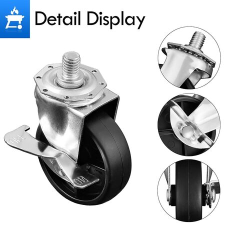 3 Inch Wheels Kit Replacement Parts for Charbroil Locking Caster Wheels 463244819 463243518 463342119 G515-0082-W1 G408-0036-W1 Stem Casters Socket Insert Plastic Grill Wheel Parts, 4pcs in Kuwait