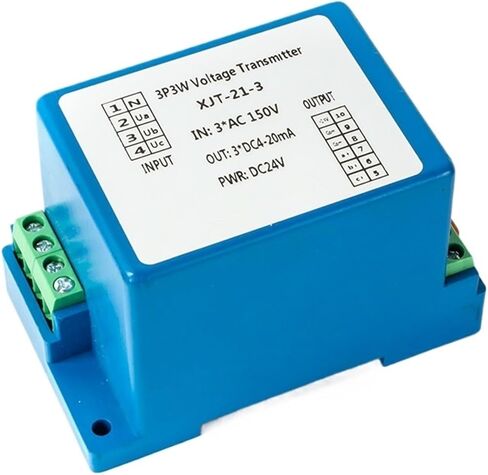 1pcs 4-20mA 0-10V RS485 AC Voltage Transmitter 0-100V 0-220V 0-380V 0-500V 3Phase 3wire / 3phase 4wire Sensor Transducer(4-20ma,Input 0-100V) in Kuwait