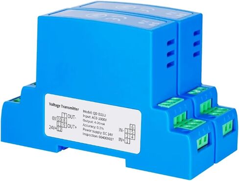 AC/DC Voltage Transmitter Sensor 0-500V 0-600V 0-1000V Input Relays Transducer 4-20mA 0-20mA 0-10V 0-5V RS485 Output(DC24V Power SUPPLY-0-20MA Output) in Kuwait