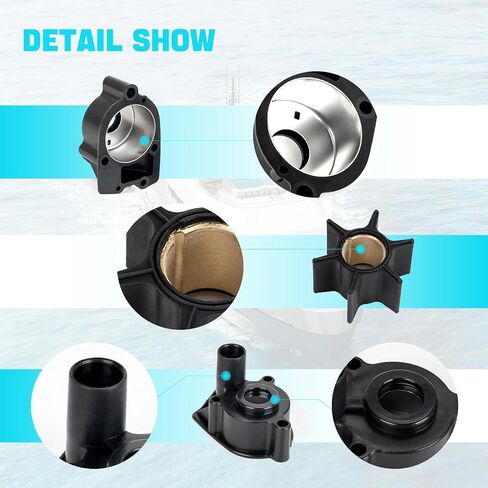 96148Q8 Water Pump Impeller Repair Kit for Mercury Mariner Outboard V6 65-225 HP and Mercruiser MC-1 R MR Alpha One Gen 1 impeller kit Replacement 46-96148A8 46-96148Q8 46-96148T8, 18-3217 in Kuwait