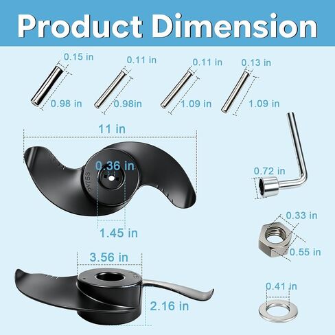 MKP-33 Weedless Wedge 2 Propeller 4 بوصات قطر المحرك متوافق مع Minn Kota Ulterra Maxxum PowerDrive V2 Riptide Terrova محرك التصيد in Kuwait