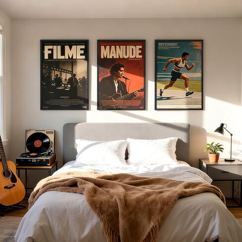 إطارات Upsimples مقاس 16 × 24 مكونة من 3 قطع، إطار صورة كبير من الخشب الأسود MDF مع تعليق حائط عمودي وأفقي، يناسب الملصقات والمطبوعات الفنية وجدار المعرض in Kuwait
