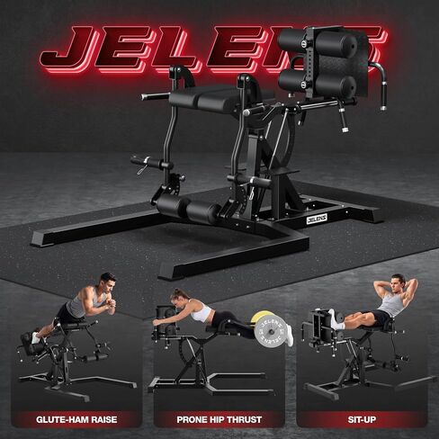 JELENS HL01 مطور لحم الخنزير الغلوت القابل للتعديل، آلة GHD وتمديد الساق وآلة التجعيد 2 في 1، آلة تدريب القوة لفرط التمدد وتجعيد أوتار الركبة في الشمال in Kuwait