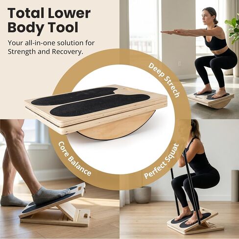 2 in 1 Slant Board for Exercise – Balance Board for Adults, Calf Stretch Board – Stretch & Mobility Board for Physical Therapy – Anti Slip Design with 5 Adjustable Angle, 500 lb Capacity in Saudi Arabia