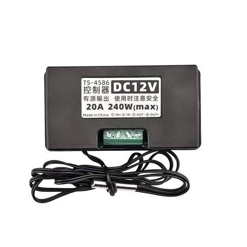 TS4586 DC12V DC24V AC110-220V مرحل التحكم في درجة الحرارة والوقت وإخراج نشط LED عرض ترموستات NTC10K3950 1% مسبار مقاوم للماء (DC24V) in Kuwait