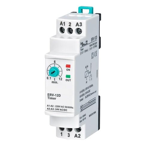 ERV-12D On Delay Time Relay Electronic Adjustable (0.1-12min.)(150-260VAC 24VDC) in Kuwait