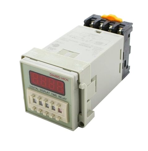 DH48S-2Z Timer Digital Time Relay 0.01s-9999H Hours Time Delay Relay with Socket Base Included(AC 110V) in Kuwait