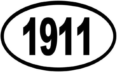 ملصق جو 1911 مسدس التعديل الثاني 5.5 بوصة × 3.5 بوصة in Kuwait