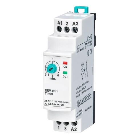 ERV-XX ON Delay Time Relay Electronic Adjustable(220VAC 24DC,ERV-06 0.1-6sec.) in Saudi Arabia