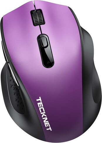 TECKNET Wireless Mouse for Laptop, Dual-Mode Bluetooth Wireless Mouse | (BT5.2/3.0 & 2.4G) Connection, Ergonomic Design, 5-Level DPI, Silent Click, Compatible with Laptop/PC/Windows/Chromebook in Saudi Arabia