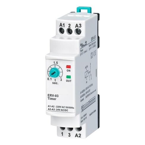 ERV-03 On Delay Time Relay Electronic Adjustable (0.1-3sec.)(150-260VAC 24VDC) in Kuwait
