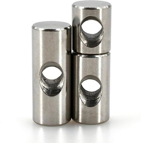 Barrel Bolts,Barrel Bolt Barrel Bolts, M4 M5 M6 M8 Stainless Steel Cylindrical Pin Dowel Thread Cross Hole Hammer Embedded Nut(10pcs,M6 10x30)(10pcs,M4 6x12) in Kuwait