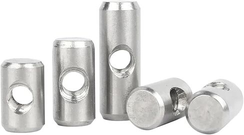 Barrel Bolt, 304 Stainless Steel Barrel Bolts Cylindrical Pin Dowel Cross Hole Hammer Embedded Nut in Kuwait
